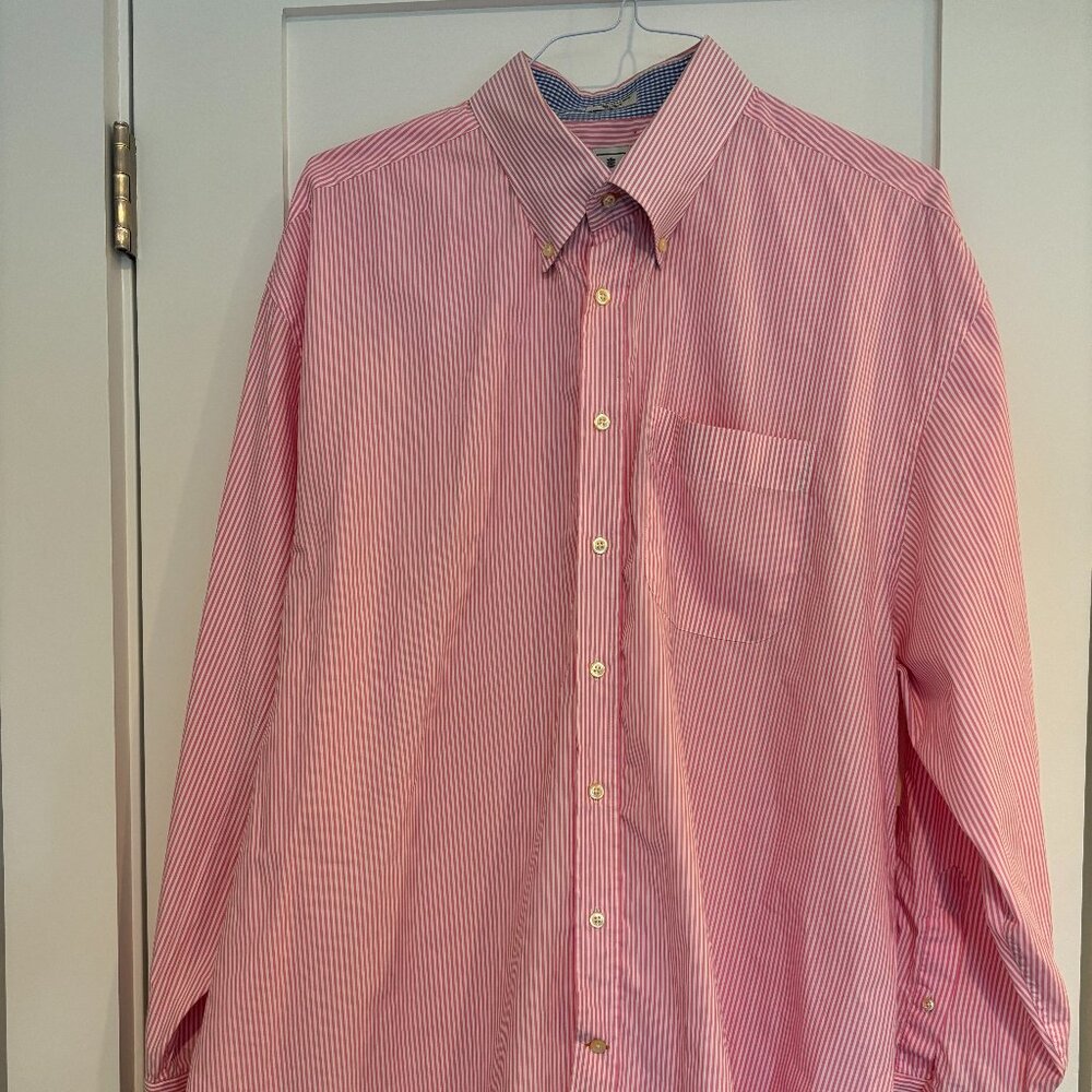 Men's Peter Millar LS striped button-down shirt, 100% cotton, size XX Large